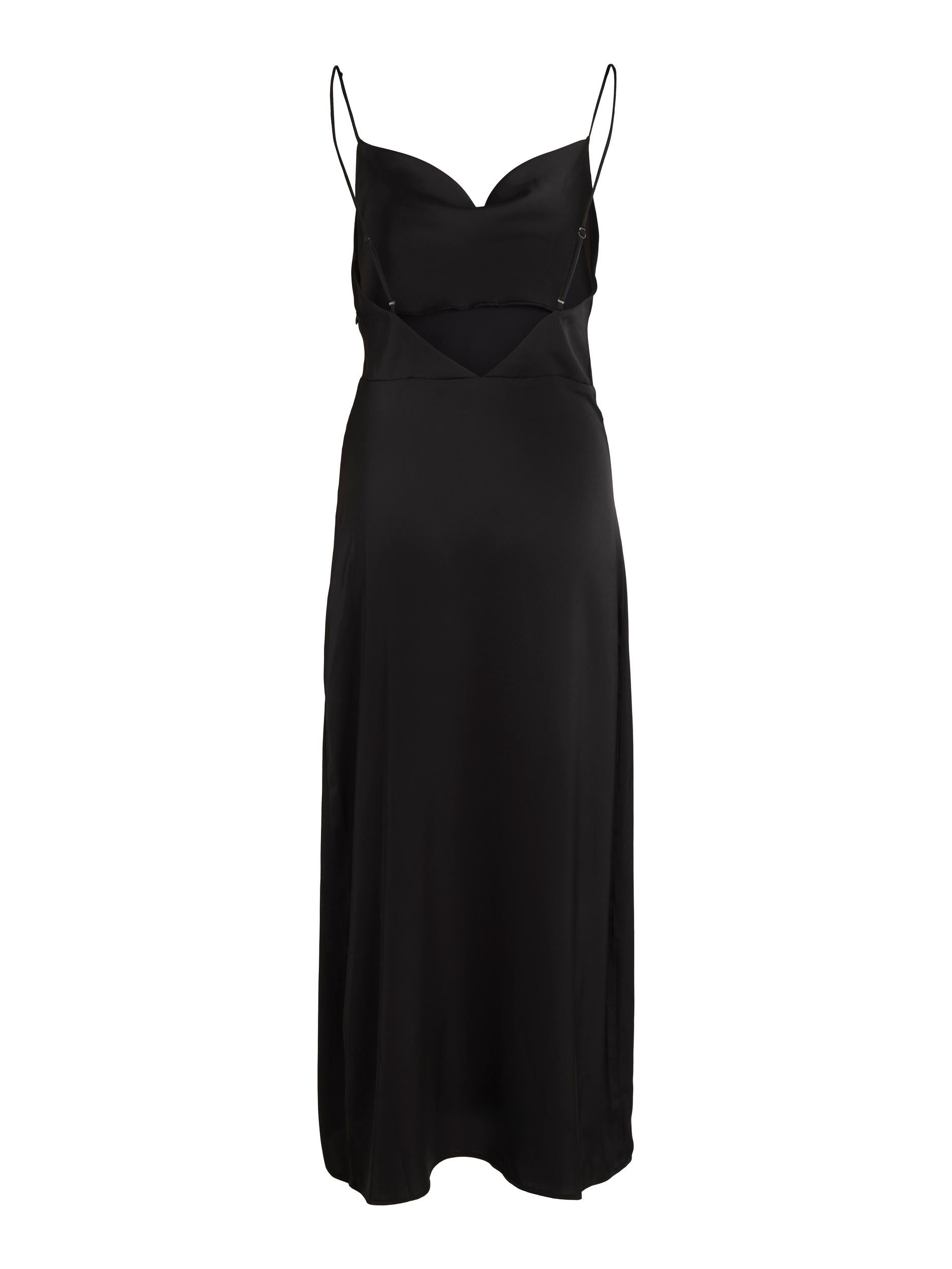 Viravenna satinkjole - sort